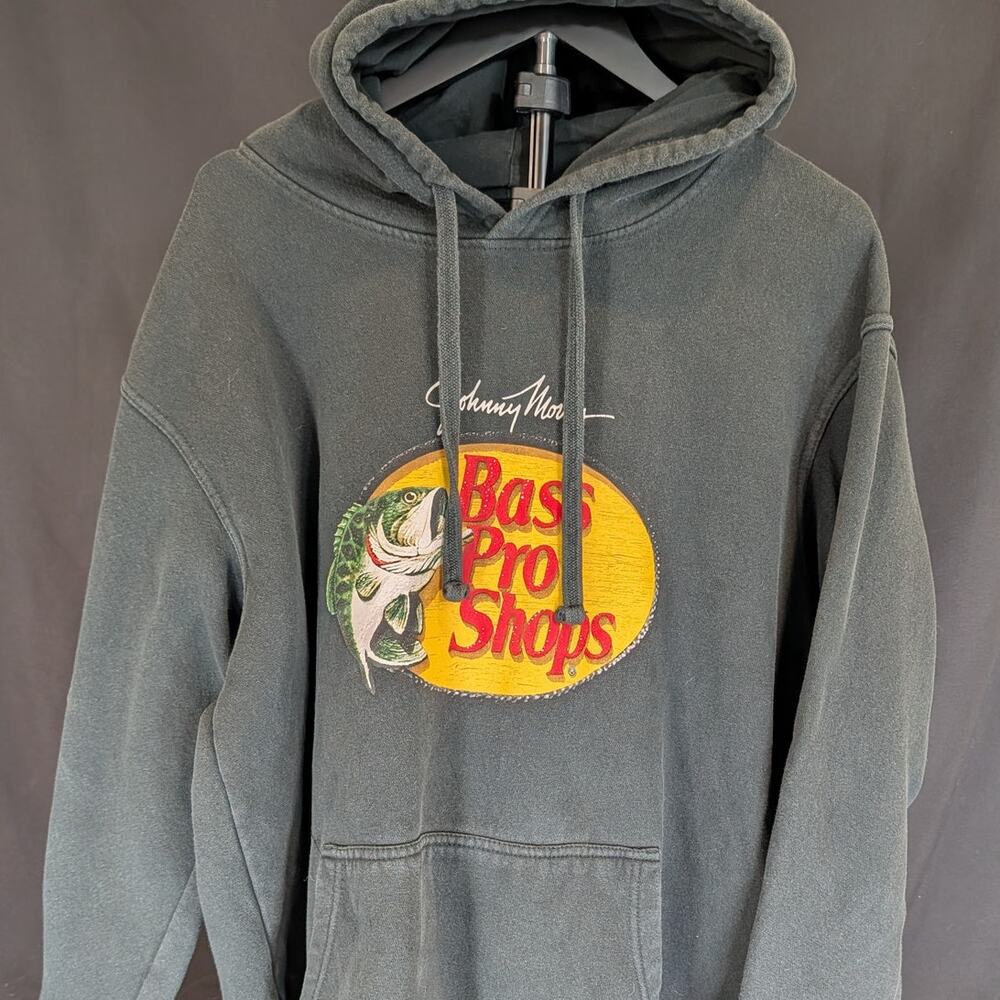 Bass Pro Shops Johnny Morris Logo Pullover Hoodie XL Black Fishing
